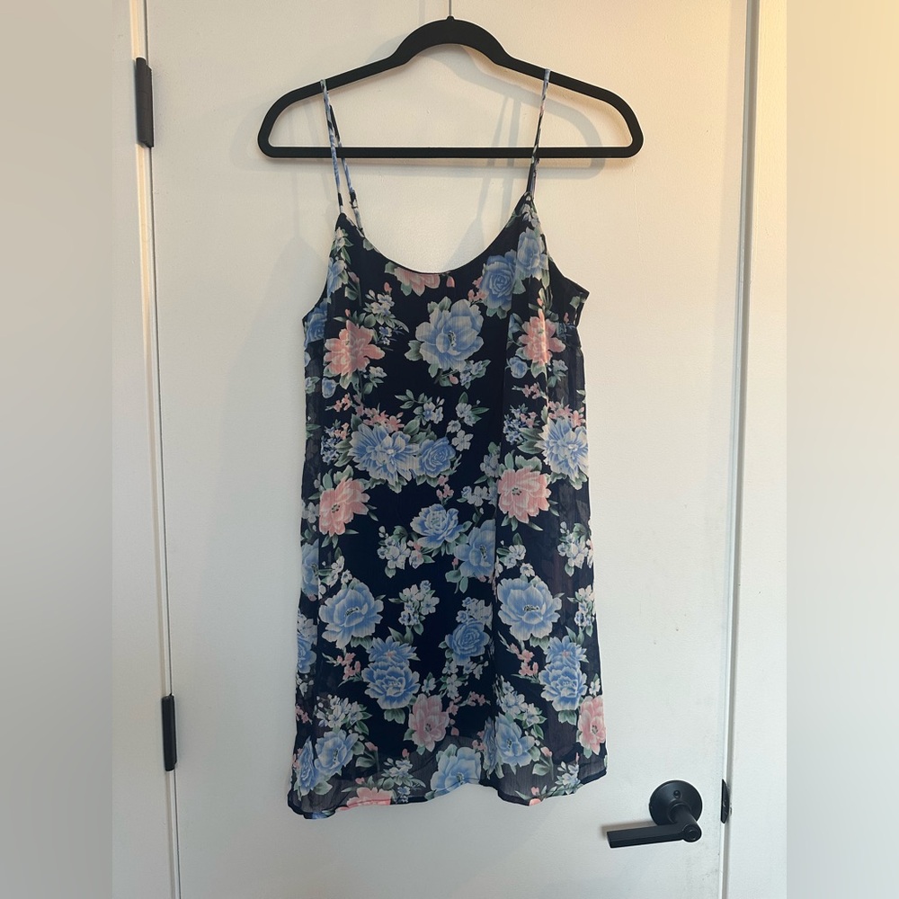 Forever 21 Floral Mini Dress with Spaghetti Straps